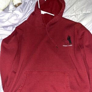 Ocean + Coast Men's Burgundy Hoodie